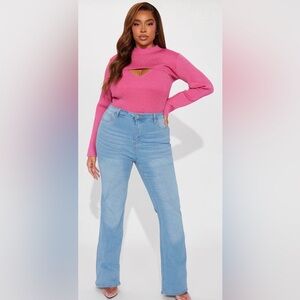 Fashion Nova Vibrant Pink Ribbed‎ Crop Top